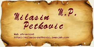 Milašin Petković vizit kartica